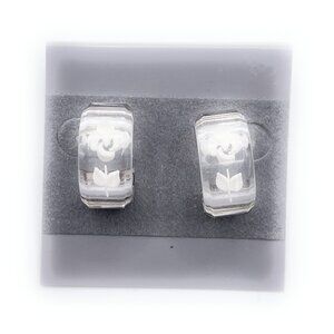 Brighton Imperial Glass Tulip Hoop Post Earrings - 8717